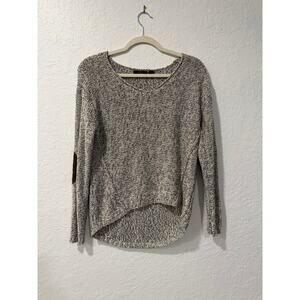 RDL Marled Knit Sweater with Elbow Patches | Size Medium